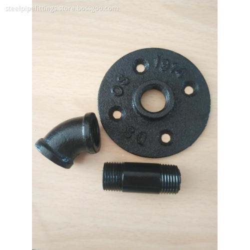 1/2" black malleable iron floor 2018 best selling
